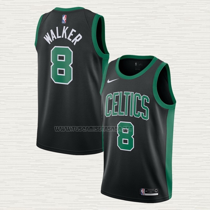 Camiseta Kemba Walker NO 8 Boston Celtics Statement 2019-20 Negro